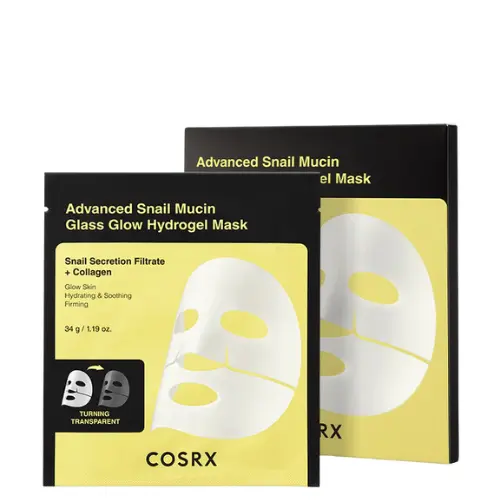 Advanced Snail Mucin Glass Glow Hydrogel Mask 3-Pack