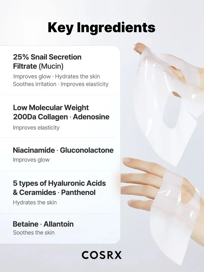 Advanced Snail Mucin Glass Glow Hydrogel Mask 1 pc - Image 6