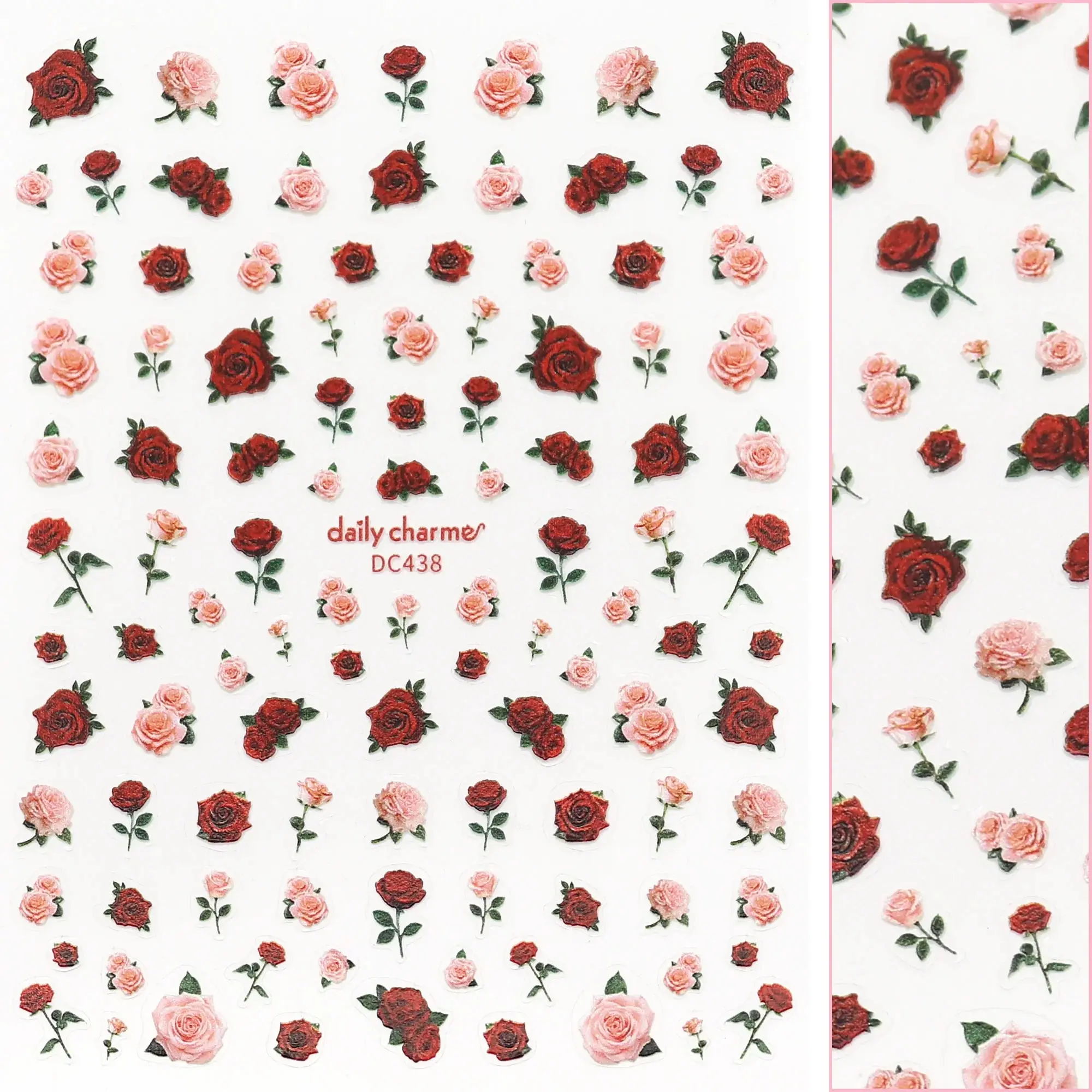 Floral Nail Art Sticker Sweetheart Roses