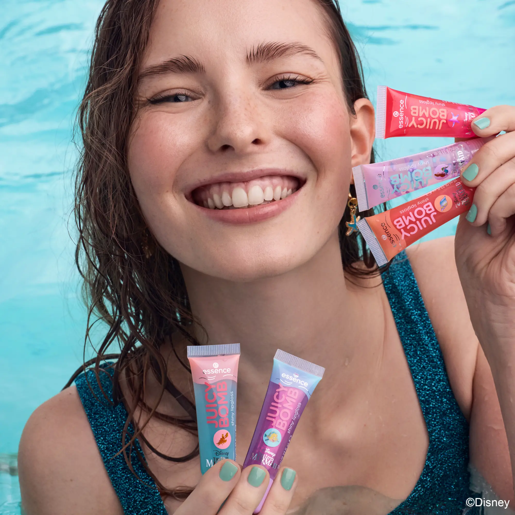 X Disney The Little Mermaid Juice Bomb Shiny Lipgloss Crew - Image 3