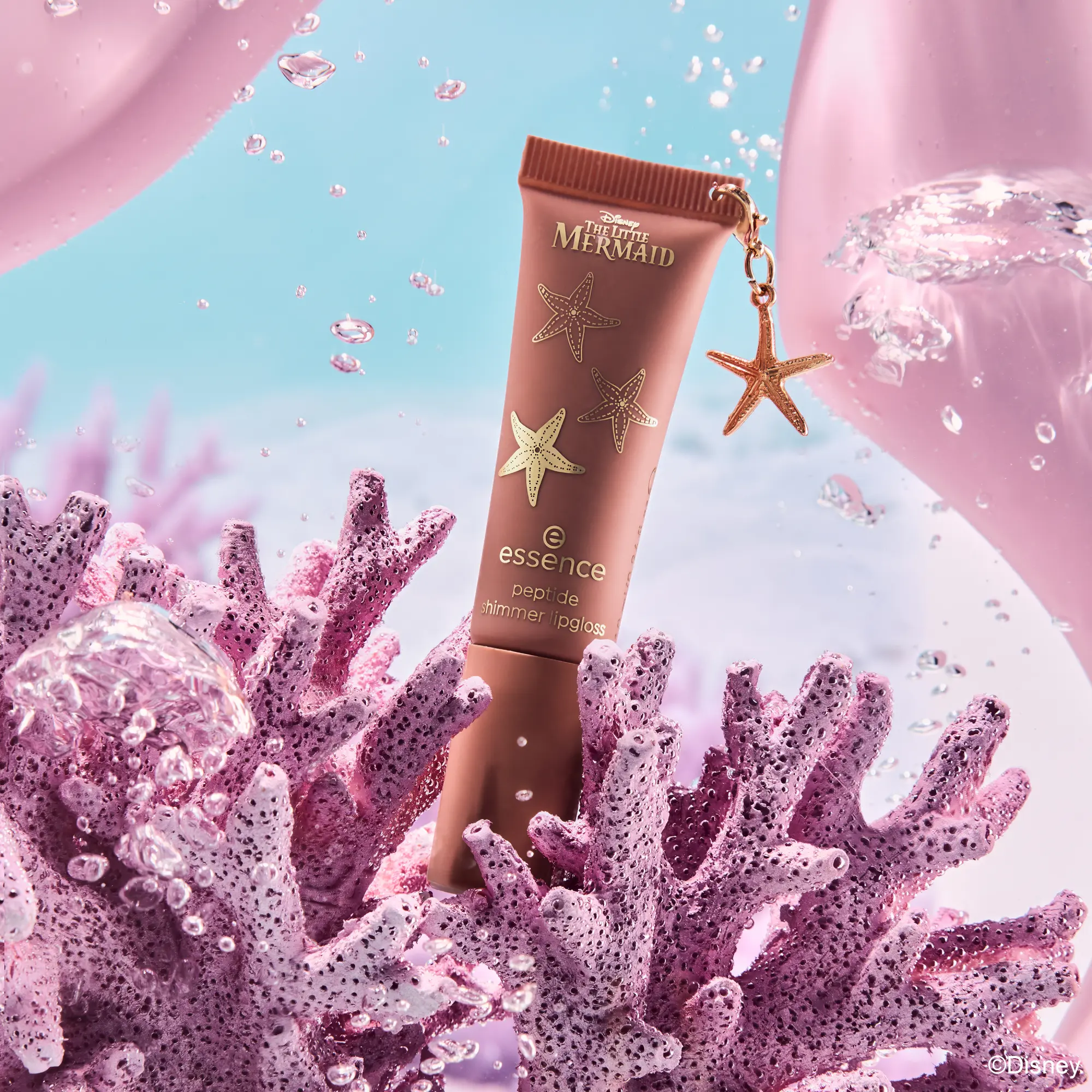 X Disney The Little Mermaid Peptide Shimmer Lipgloss 02 Seaside Romance - Image 6