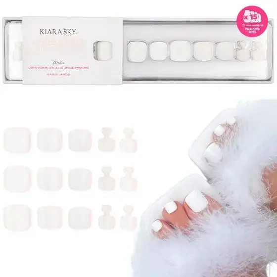 xPress Pro Acrylic Press-on Toe Nails Arctic - Image 2