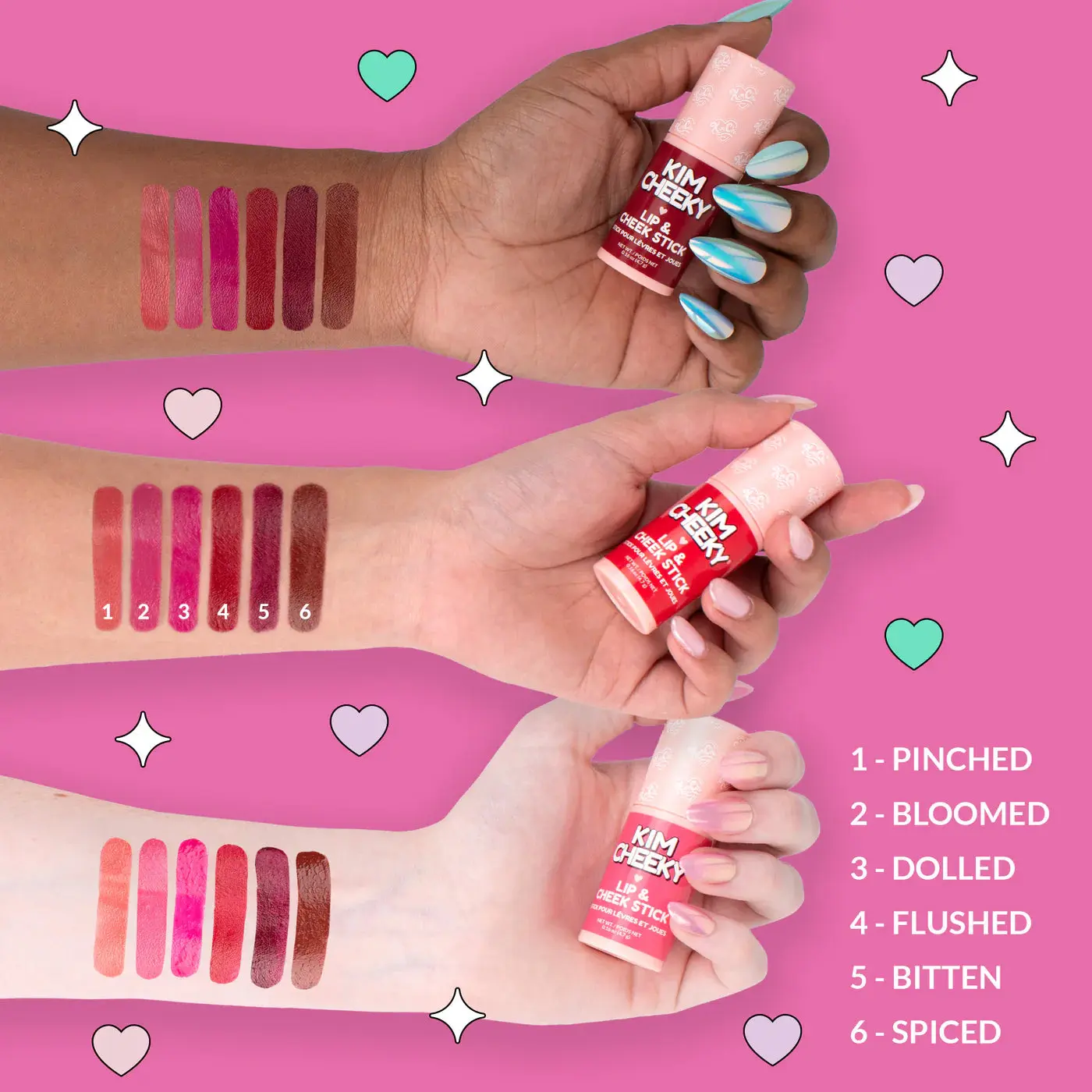 Kim Cheeky Lip & Cheek Stick Bloomed - Image 5