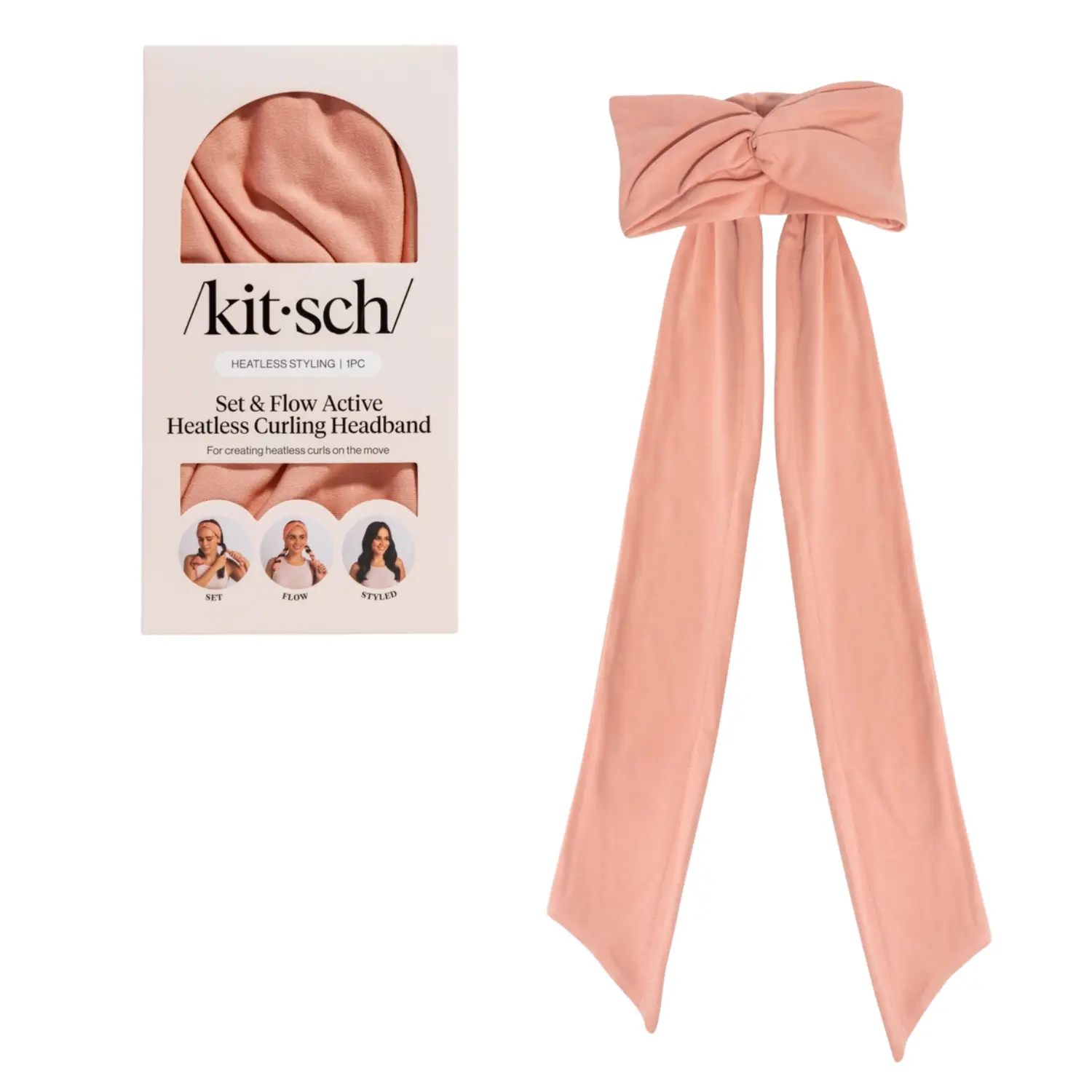 Set & Flow Heatless Curling Headband Terracotta