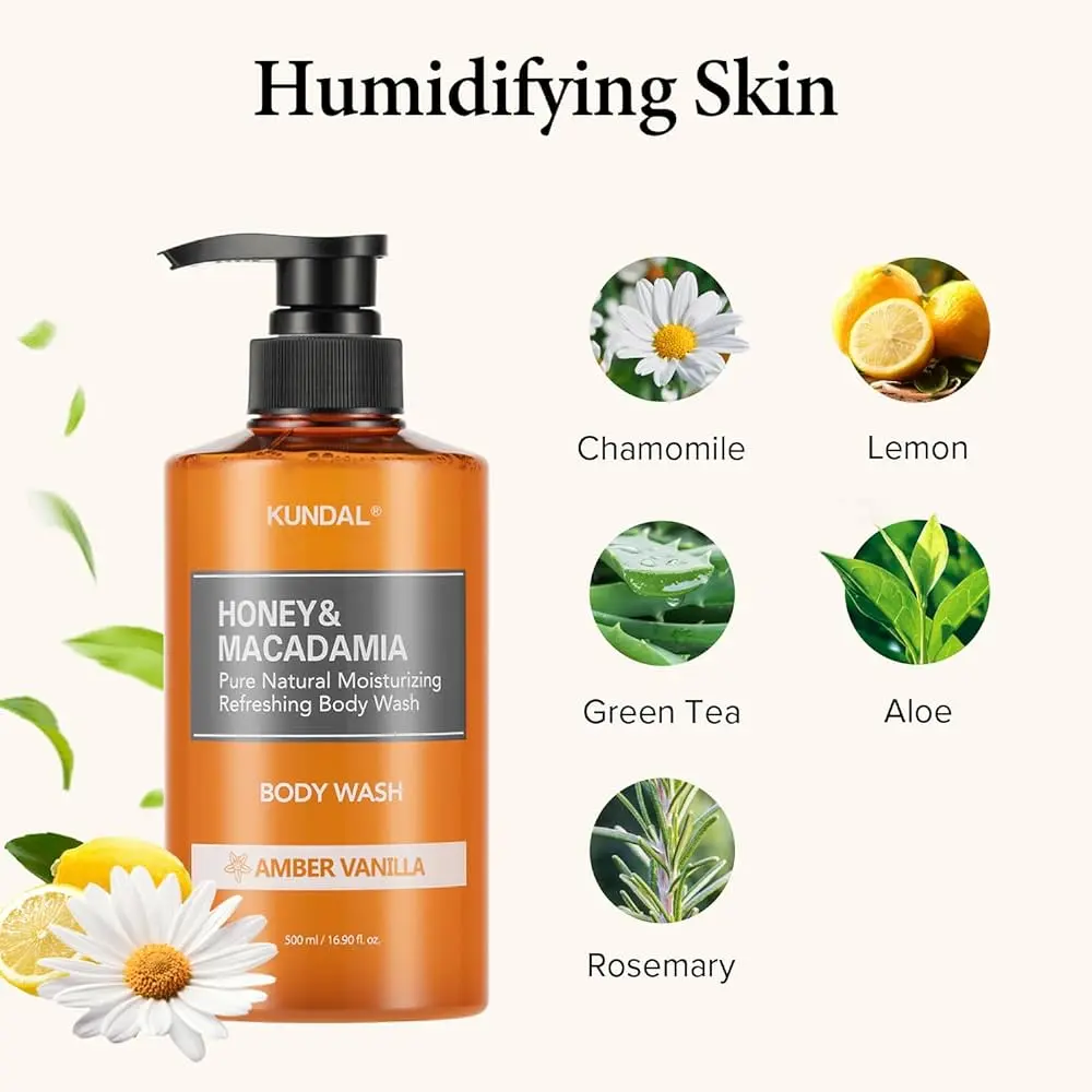 Honey & Macadamia Pure Body Wash White Musk - Image 5