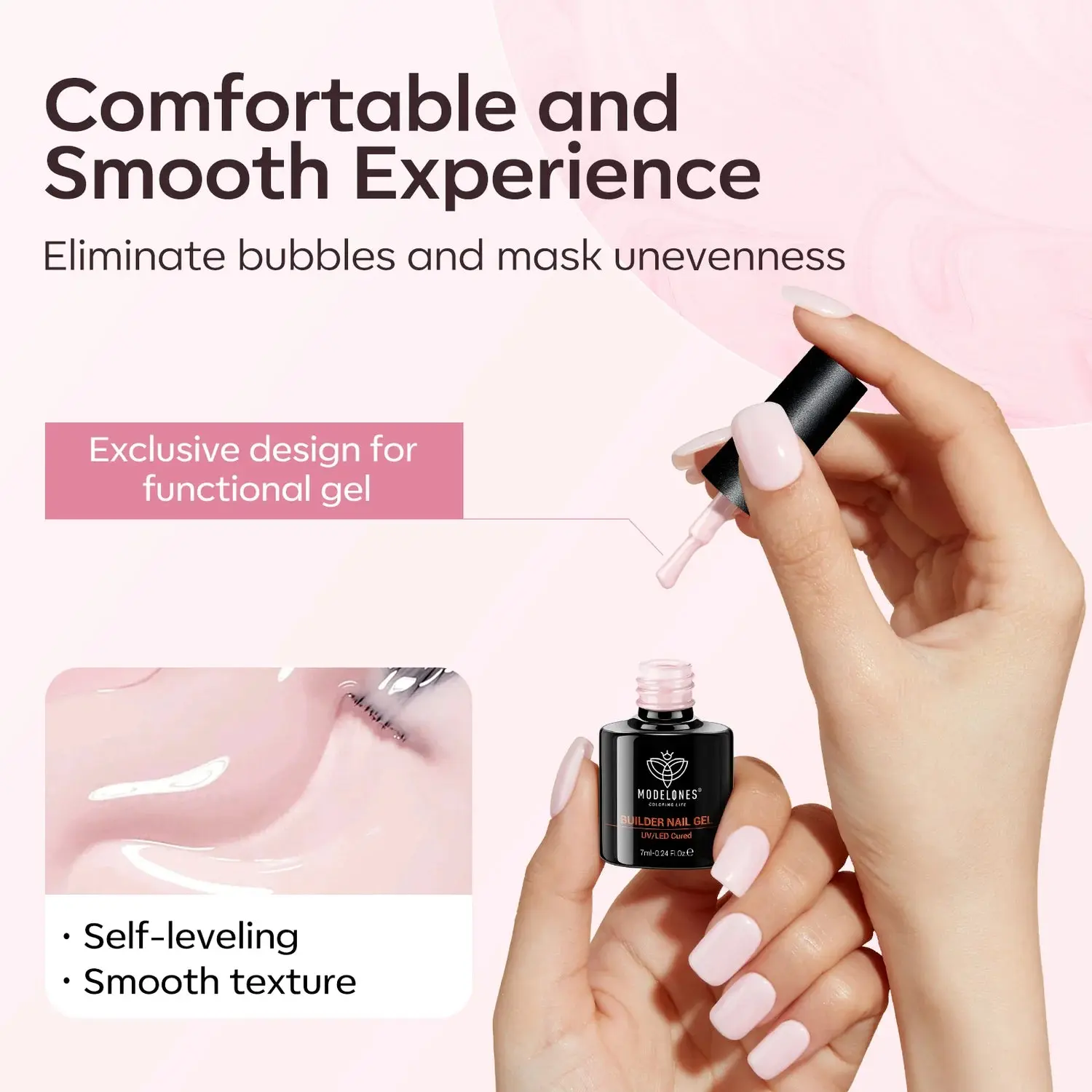 Builder Nail Gel Set Nude Pink - Image 5