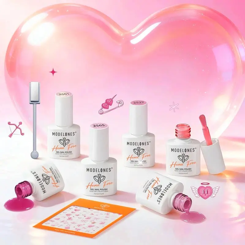Gel Nail Polish Set Bare N Berry - Image 7