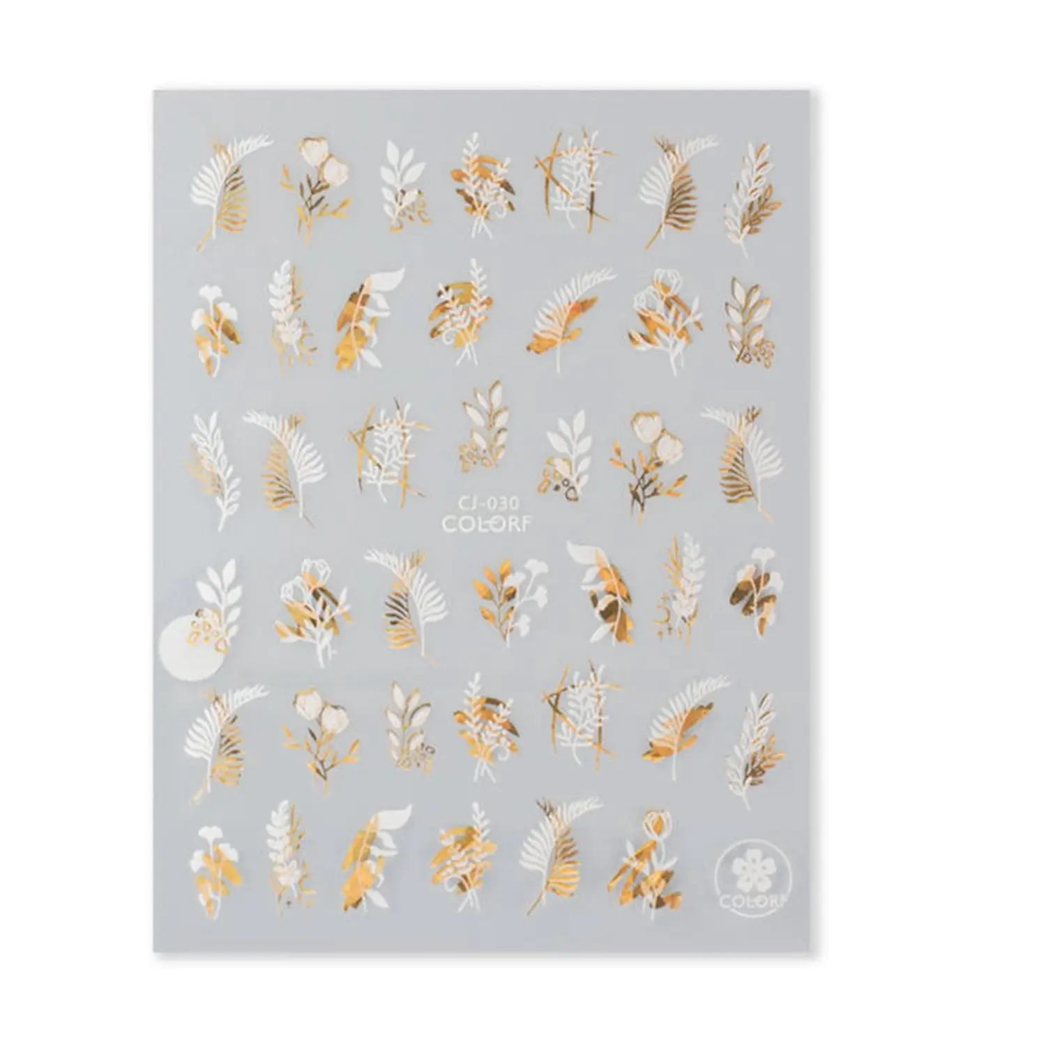 Nail Art Gold Glam Stickers 09