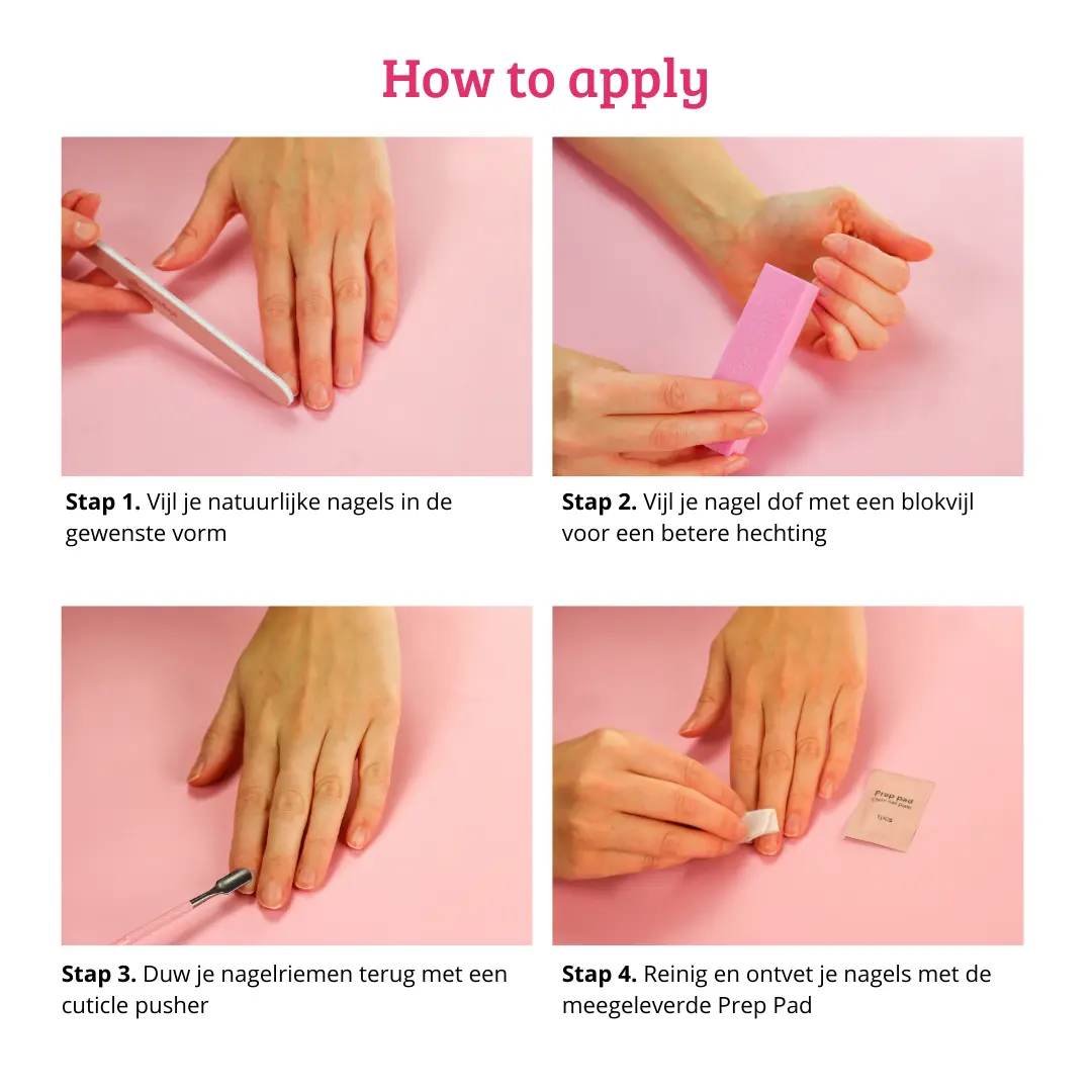 Press On French Nails White / Pink - Image 6