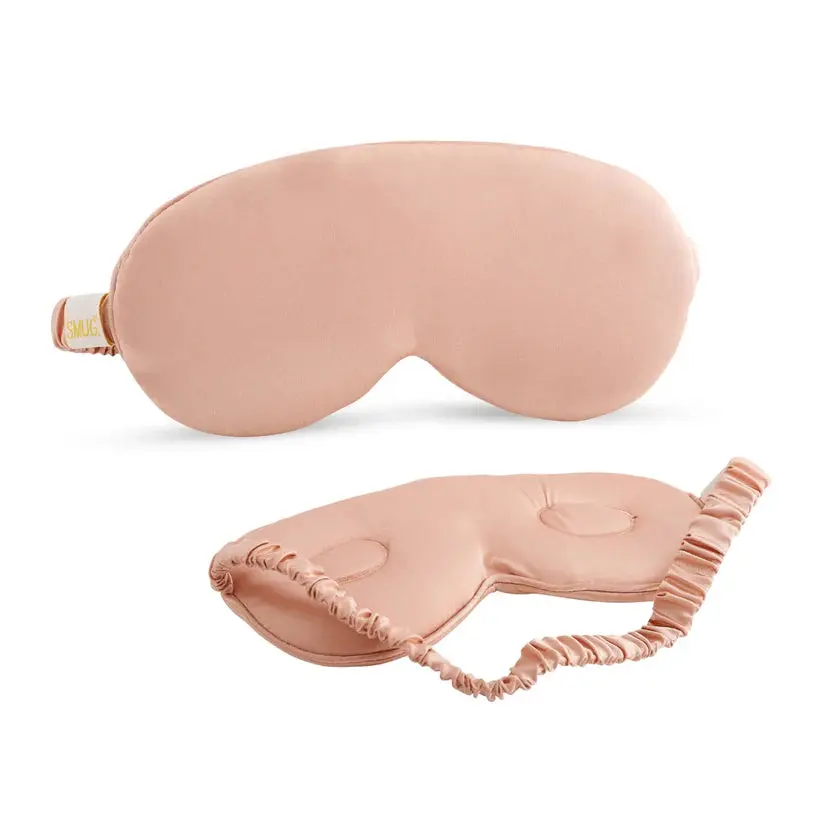 Cloud Padded Satin Sleep Mask Caramel