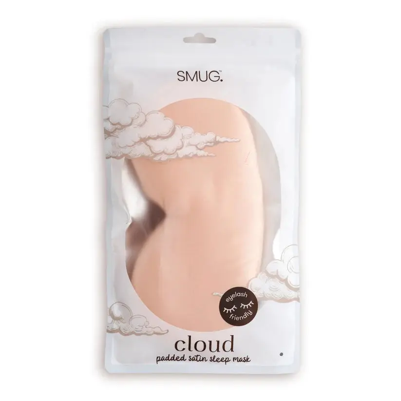Cloud Padded Satin Sleep Mask Caramel - Image 3