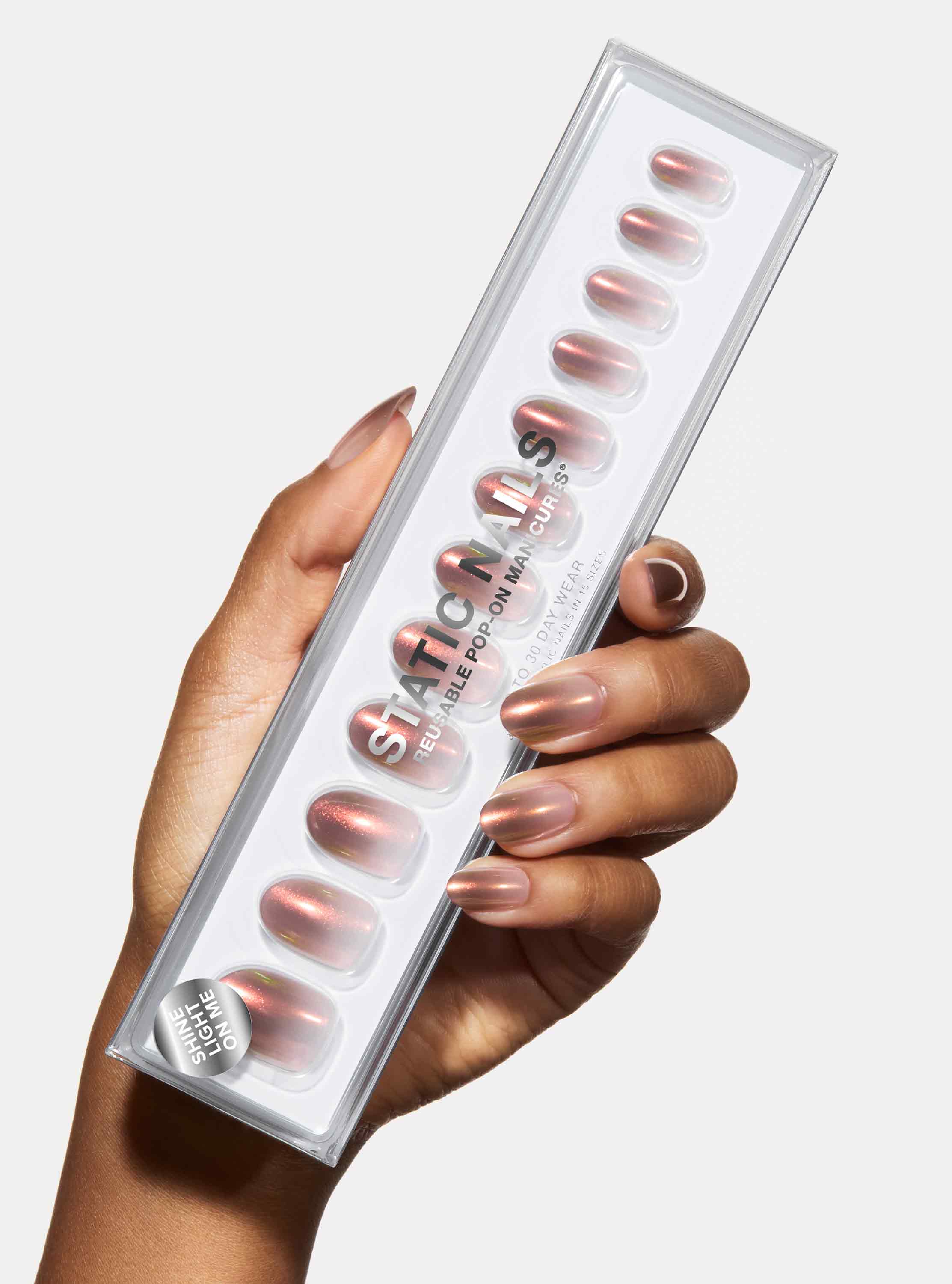 Reusable Pop-On Manicure Nude Illusion Round - Image 3